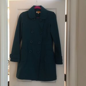 Tulle Teal Wool coat